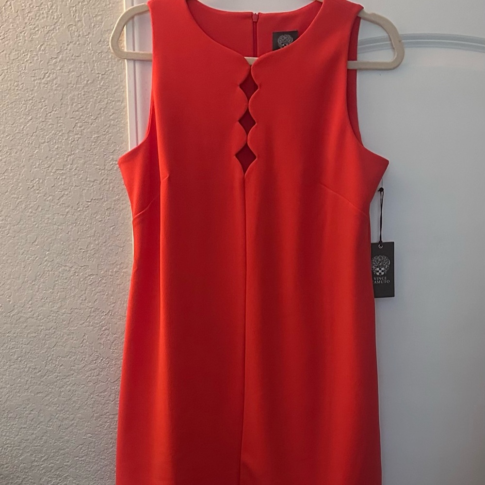 Vince Camuto Vibrant Coral Cutout Dress
